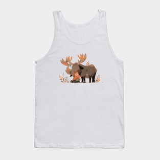 Cute Moose Animal Loving Cuddle Embrace Children Kid Tenderness Tank Top